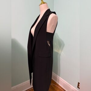 Bebe Sleeveless Black Blazer Vest